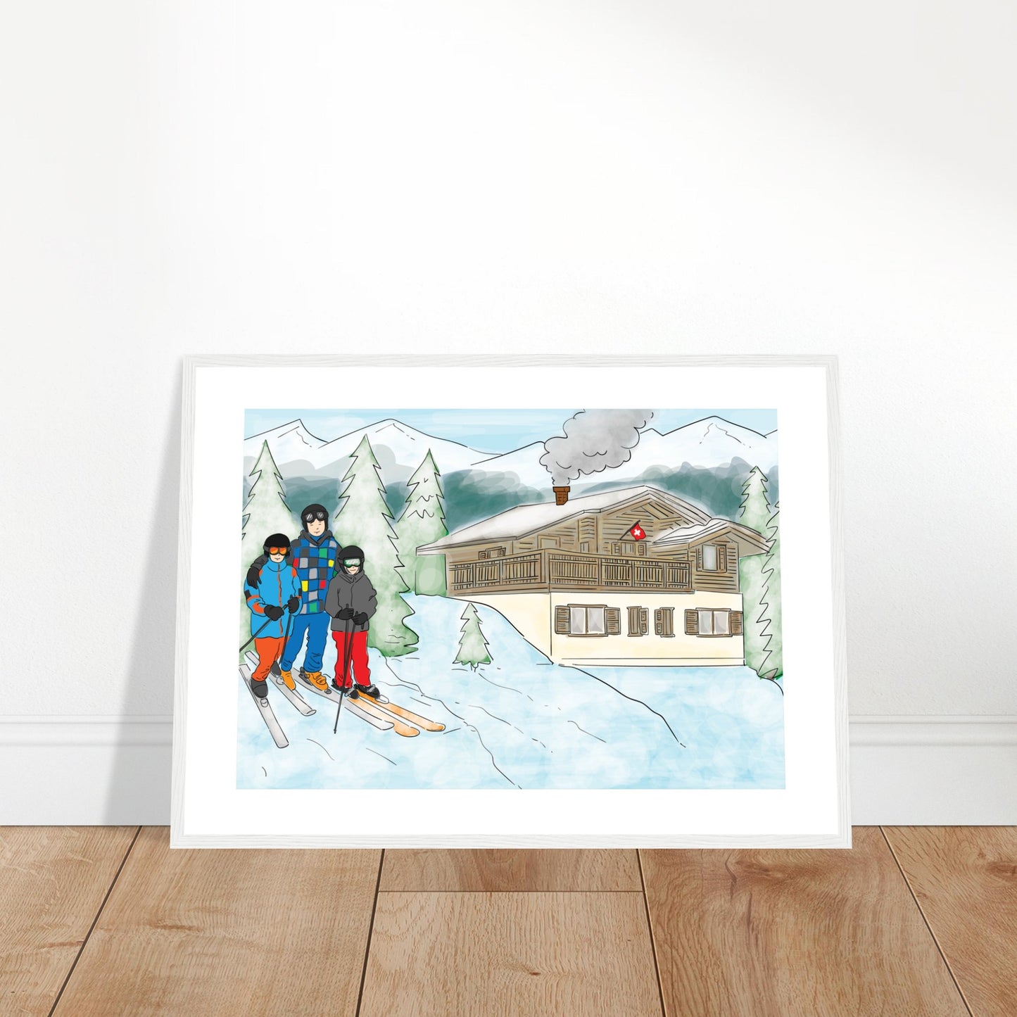 Grimentz Ski - Customized Poster (Framed)