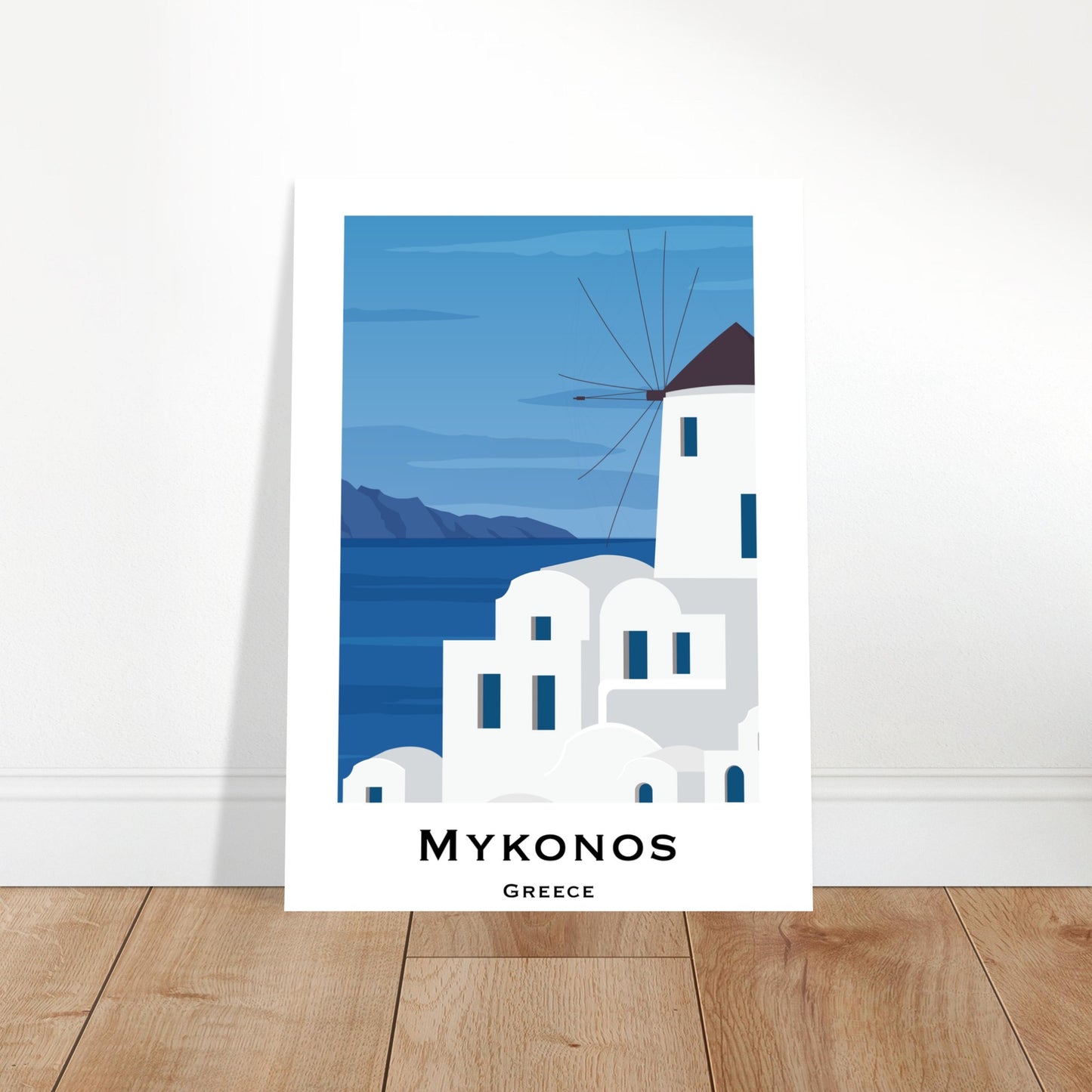 Mykonos, Greece - Hillside of Mykonos City Poster