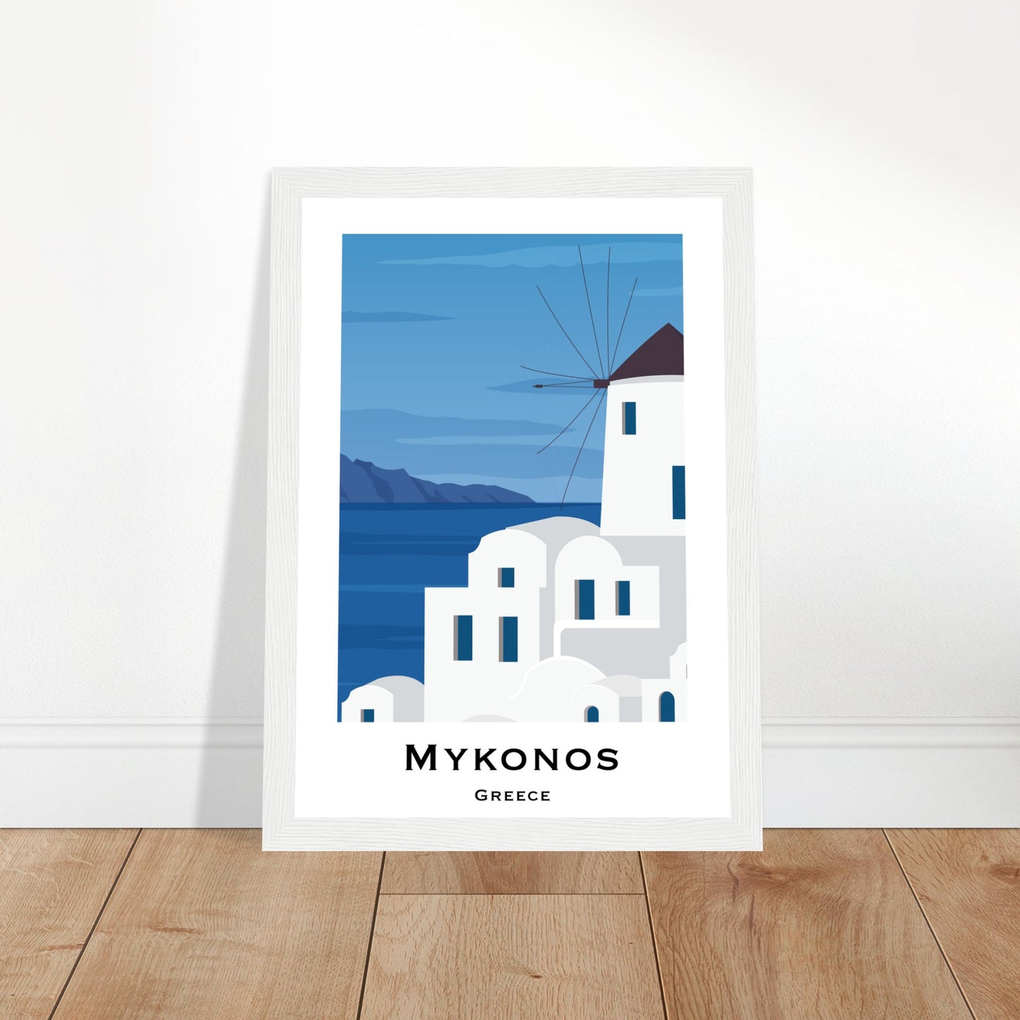 Mykonos, Greece - Hillside of Mykonos City Poster