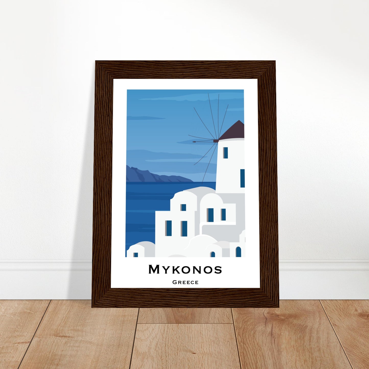 Mykonos, Greece - Hillside of Mykonos City Poster