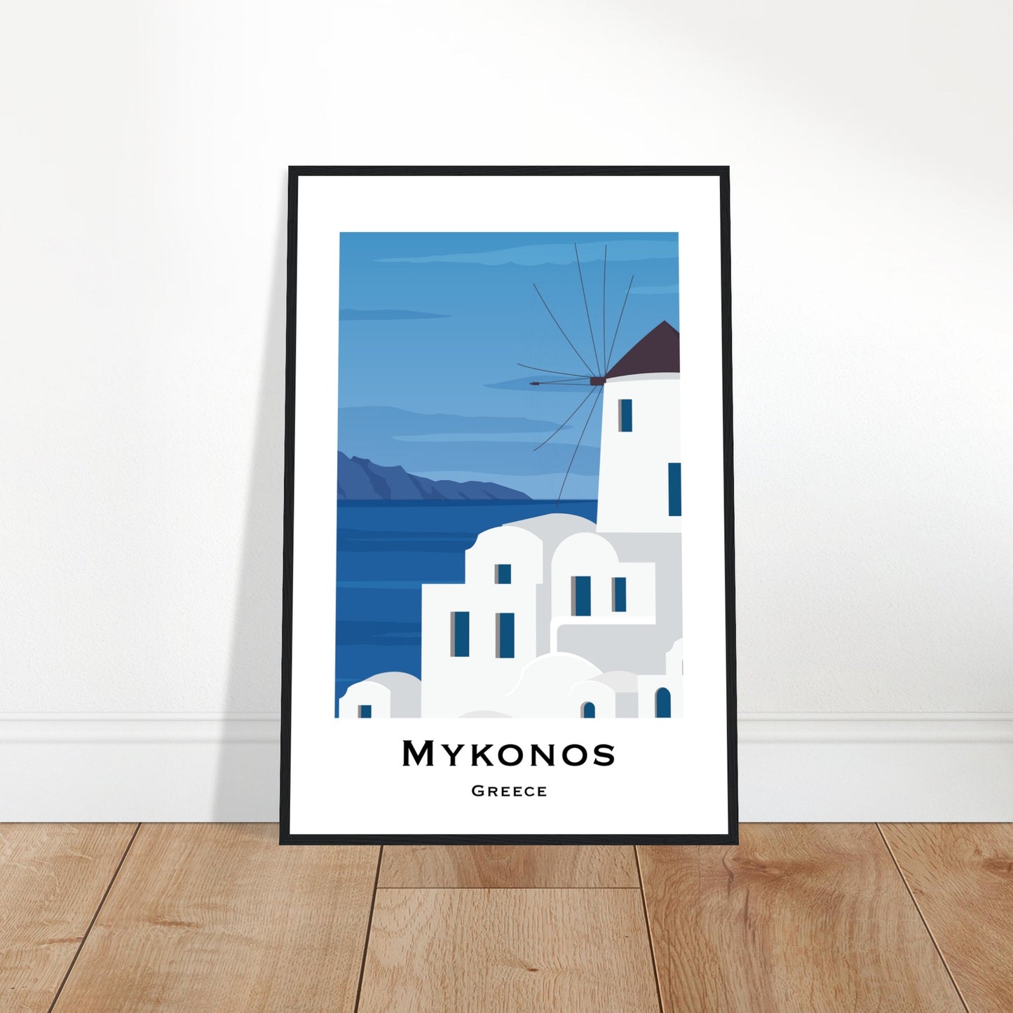 Mykonos, Greece - Hillside of Mykonos City Poster