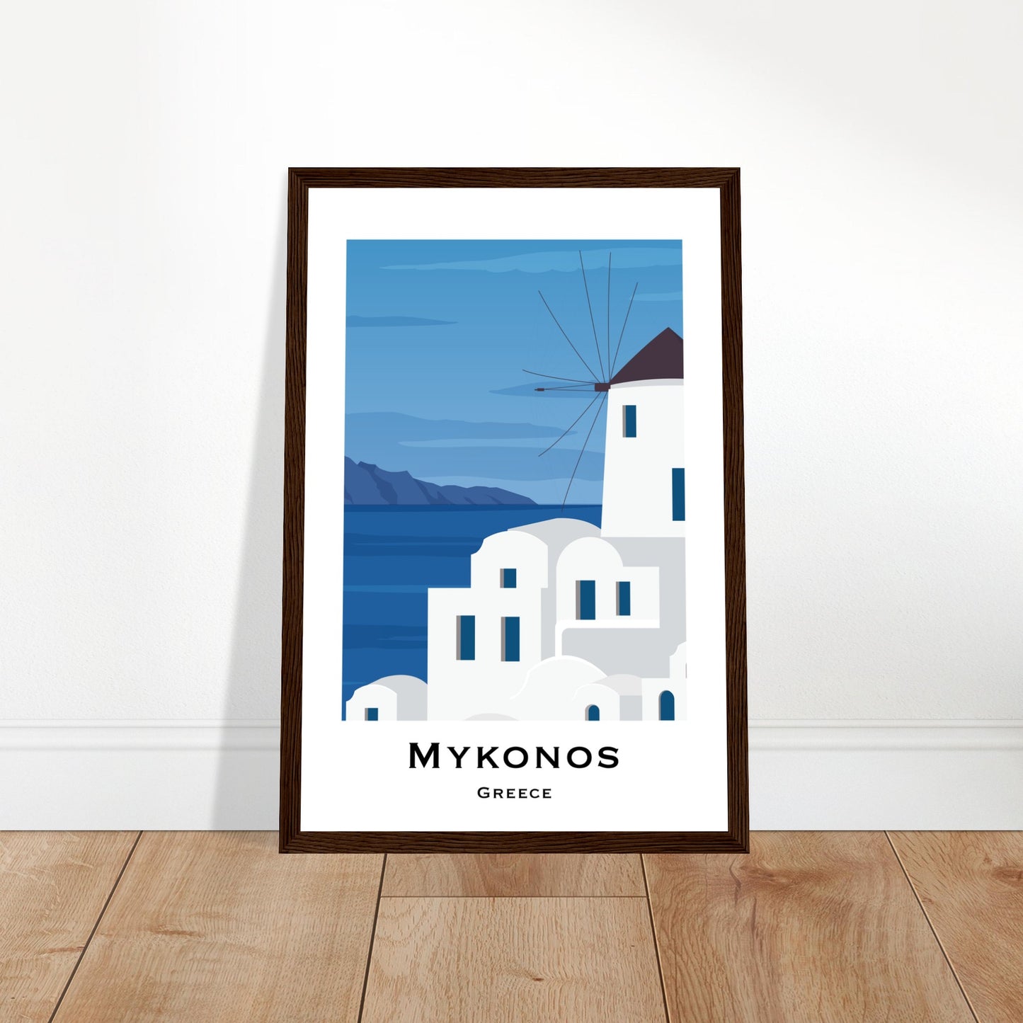 Mykonos, Greece - Hillside of Mykonos City Poster