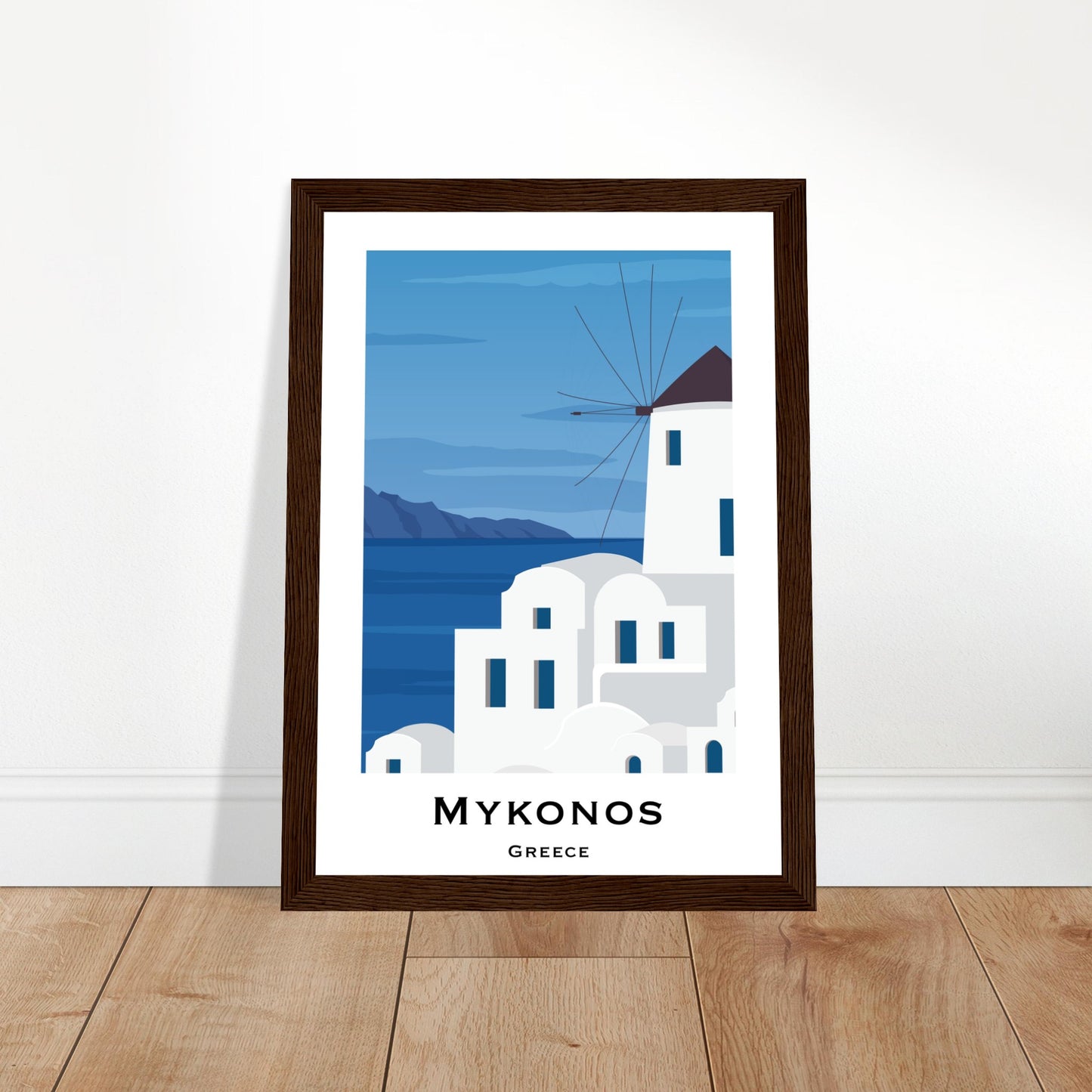 Mykonos, Greece - Hillside of Mykonos City Poster