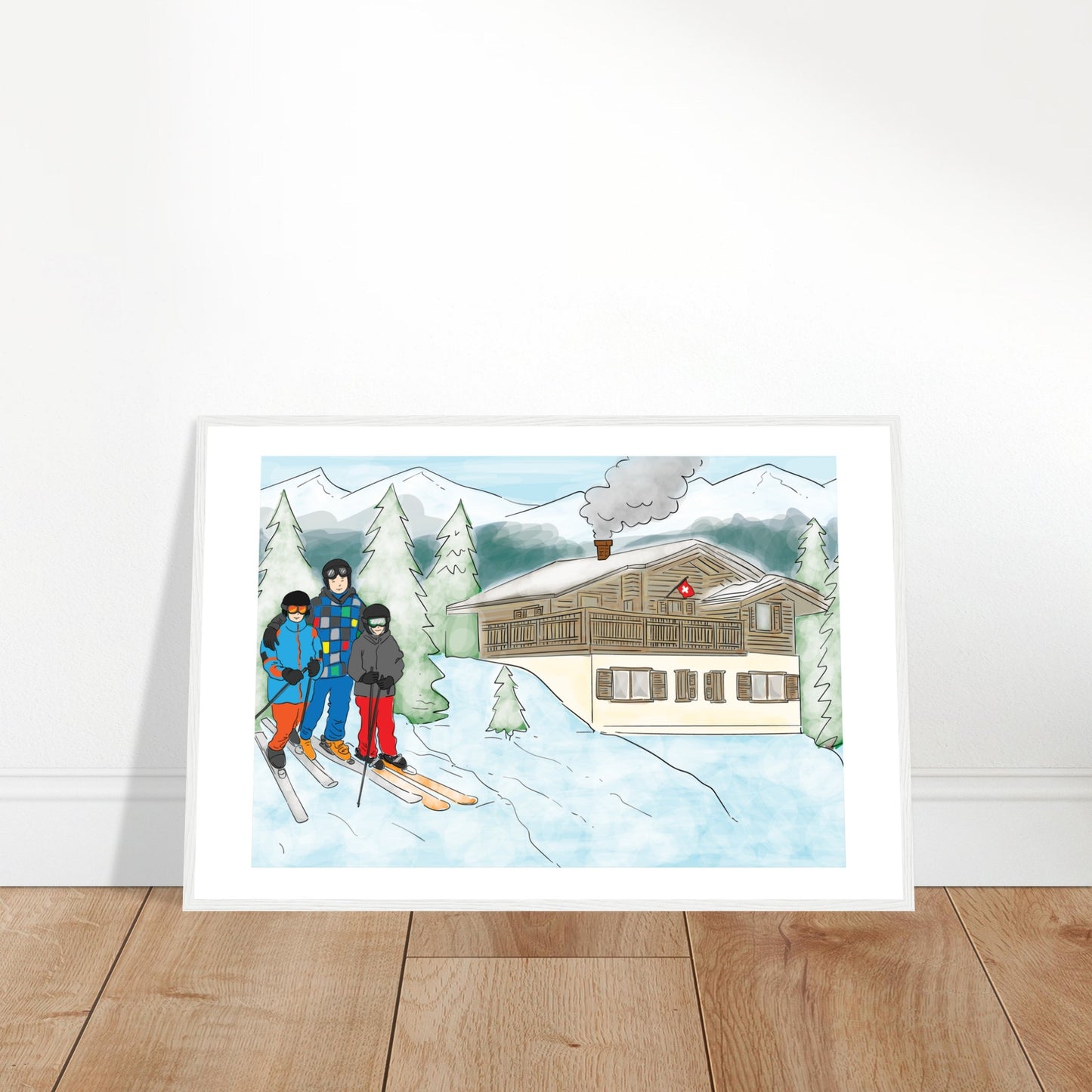 Grimentz Ski - Customized Poster (Framed)