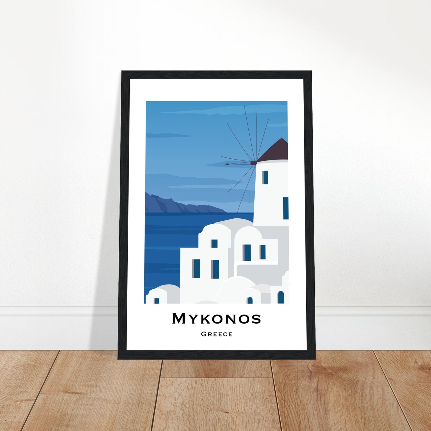 Mykonos, Greece - Hillside of Mykonos City Poster