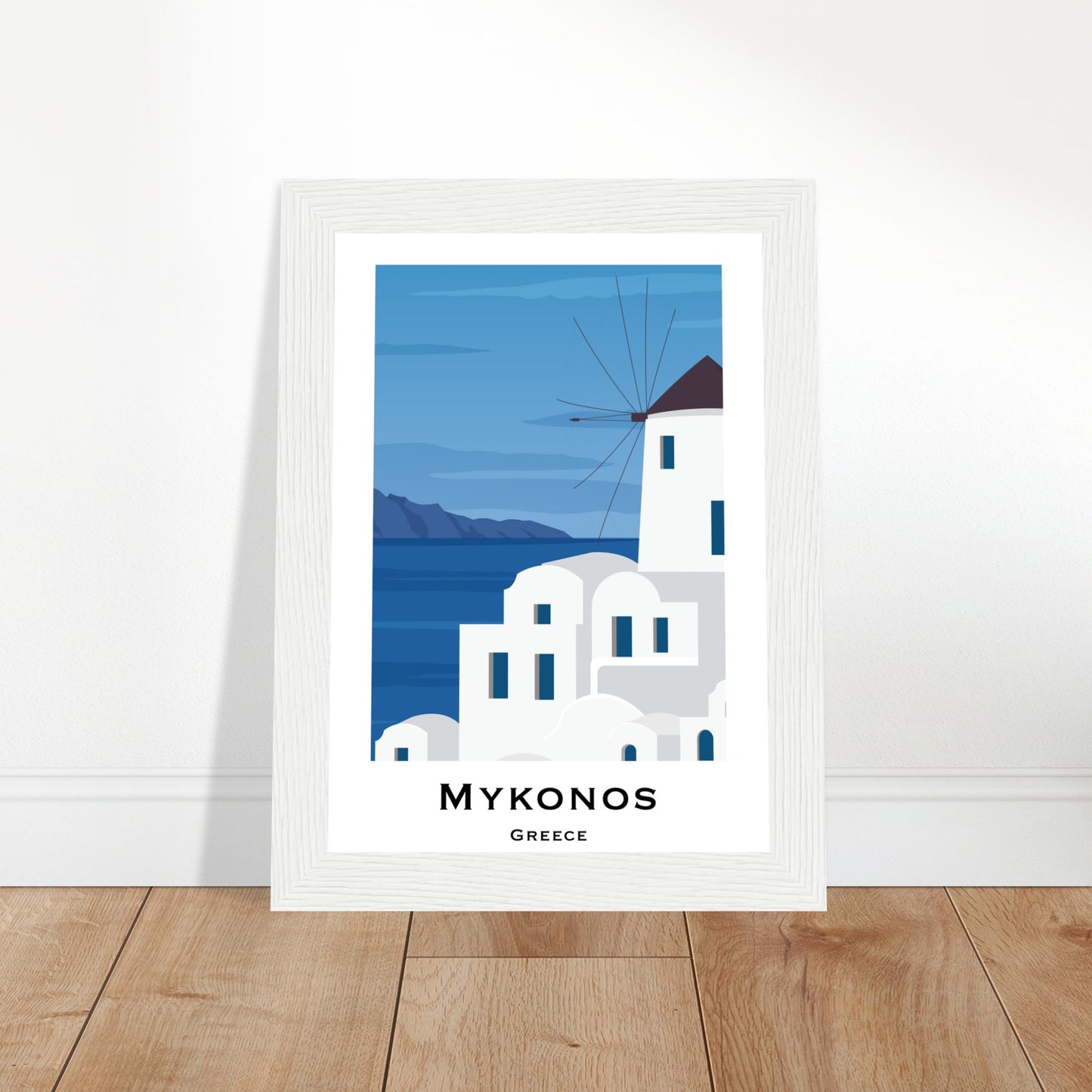 Mykonos, Greece - Hillside of Mykonos City Poster