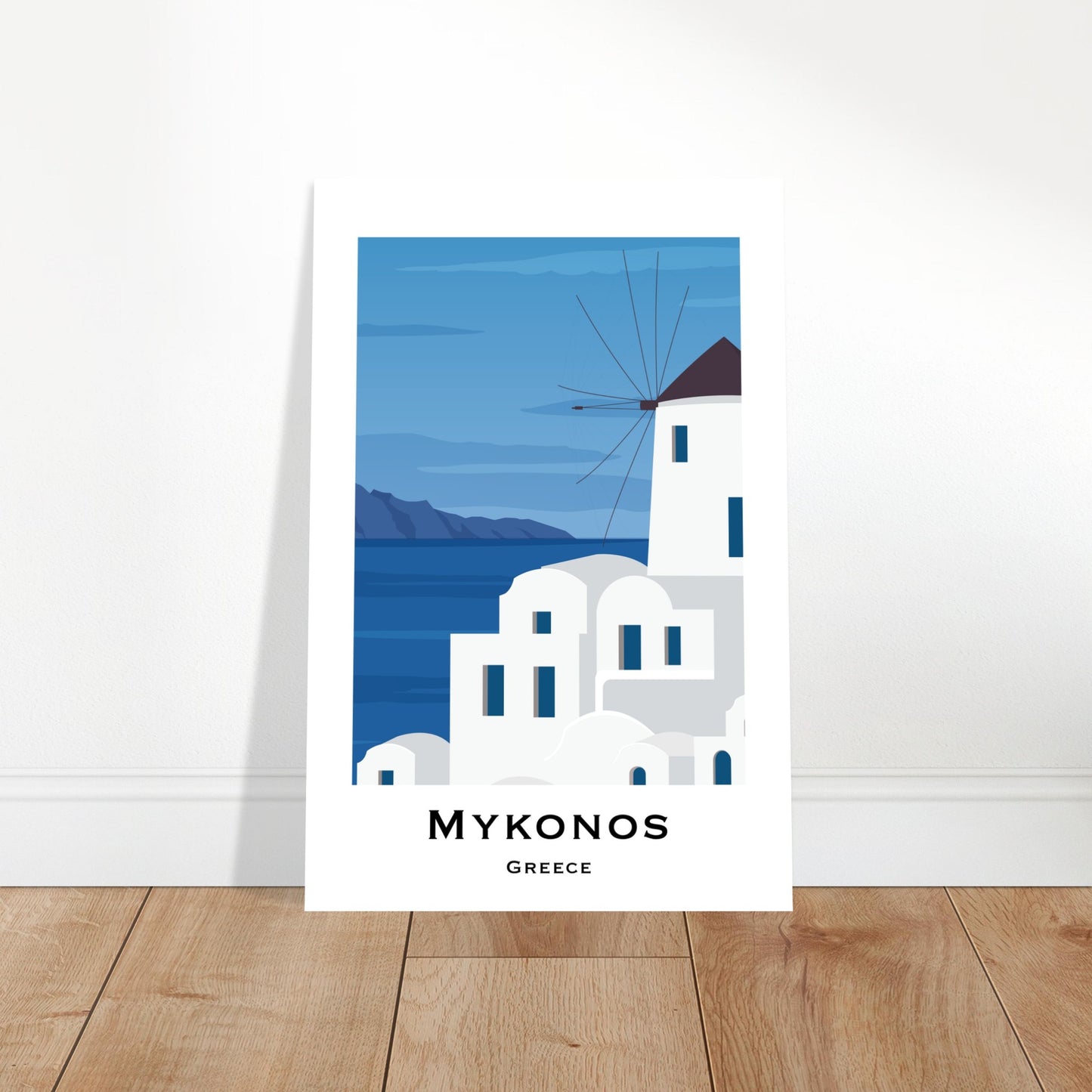 Mykonos, Greece - Hillside of Mykonos City Poster
