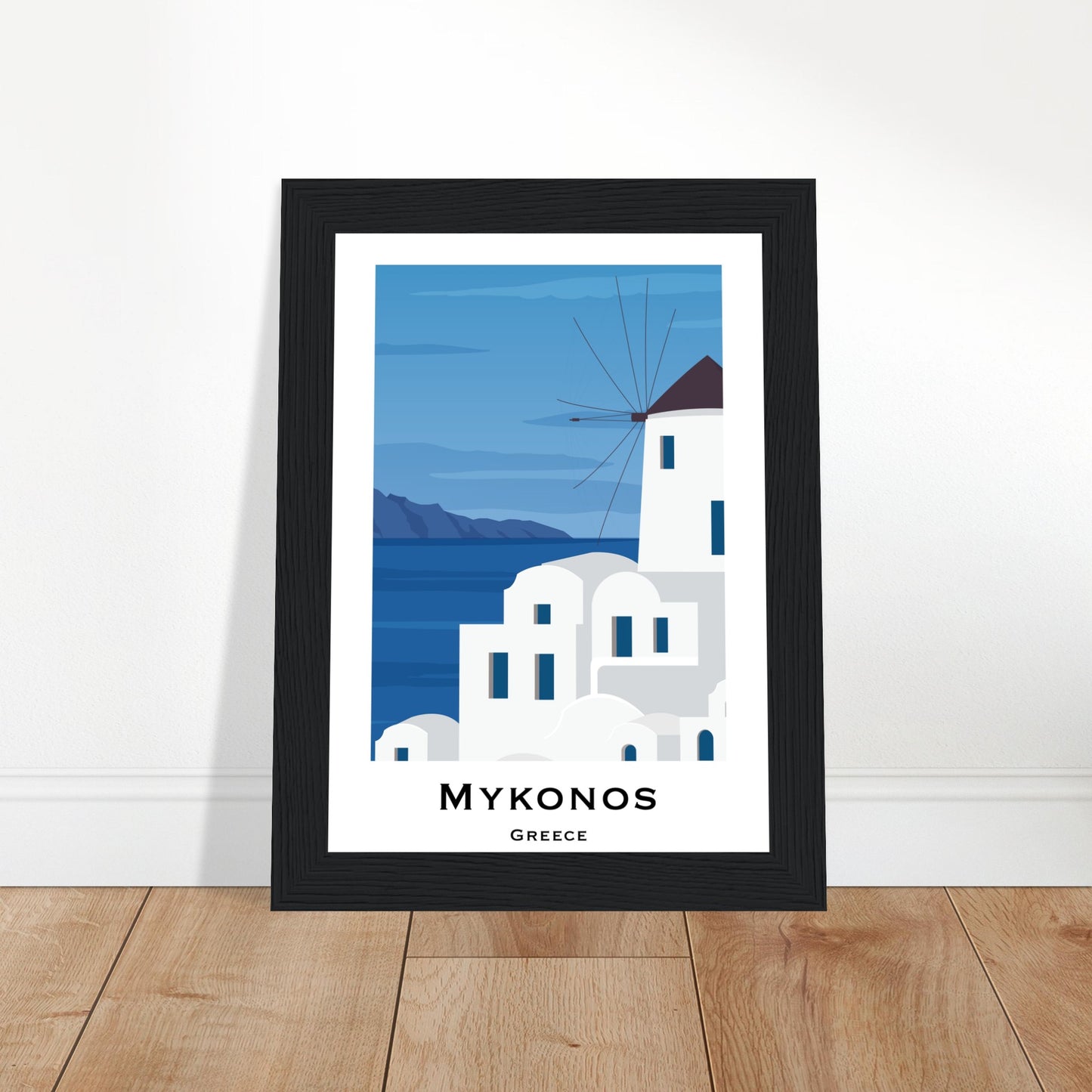 Mykonos, Greece - Hillside of Mykonos City Poster