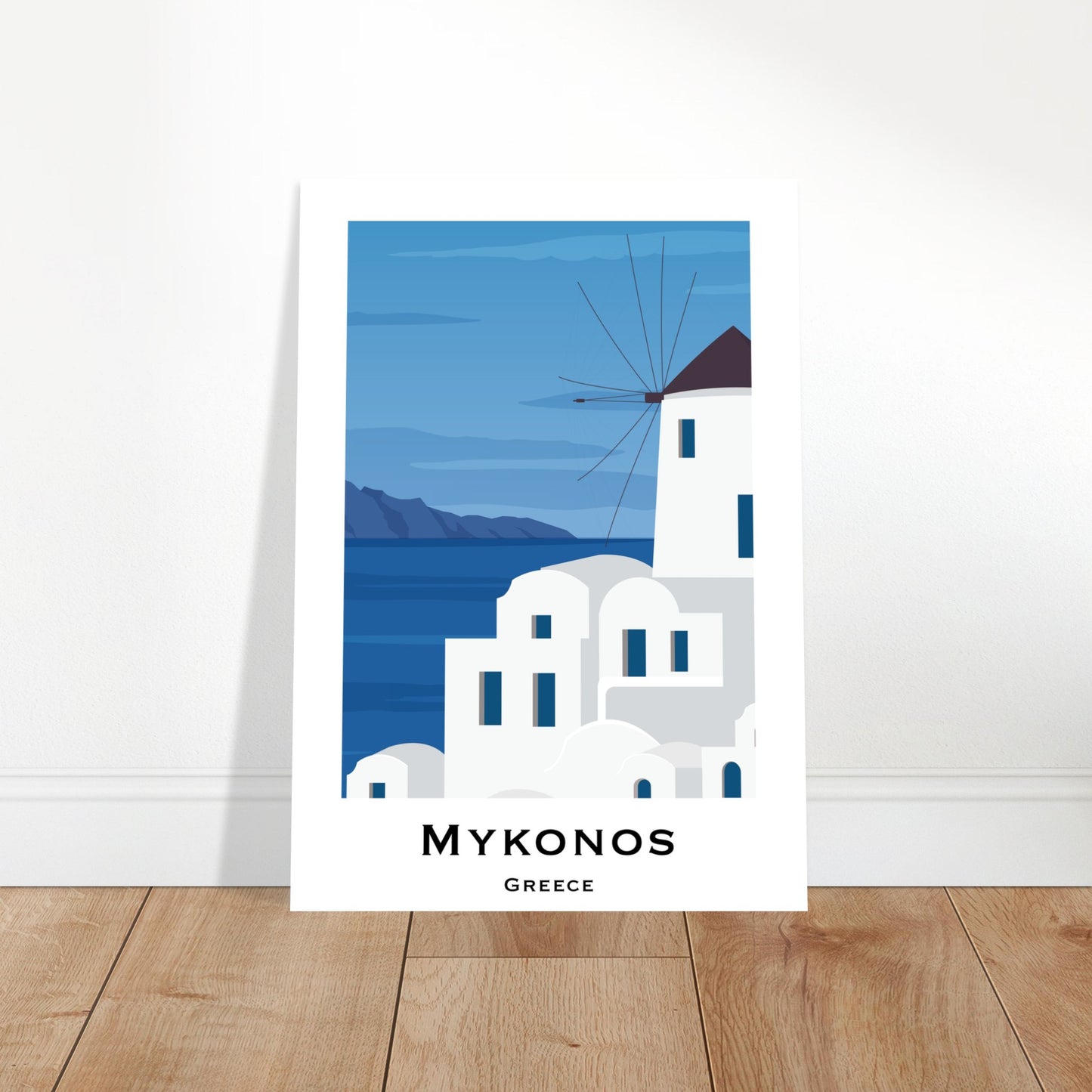 Mykonos, Greece - Hillside of Mykonos City Poster