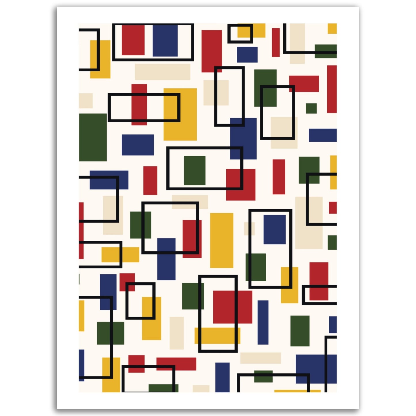 Abstraction in Primary Colors -- Abstract Modern Poster