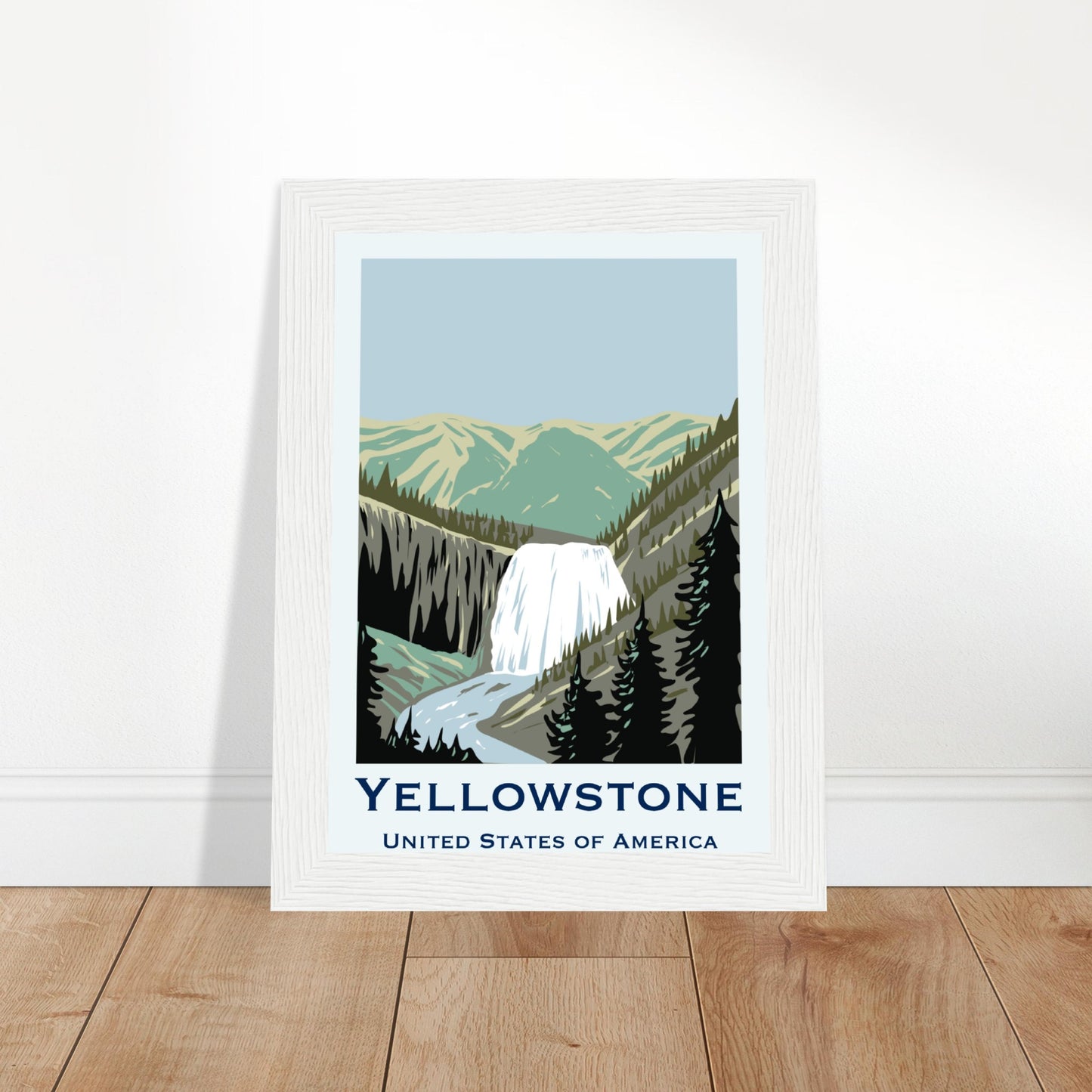 Yellowstone National Park - Gibbon Falls - Gallery Collection - Poster