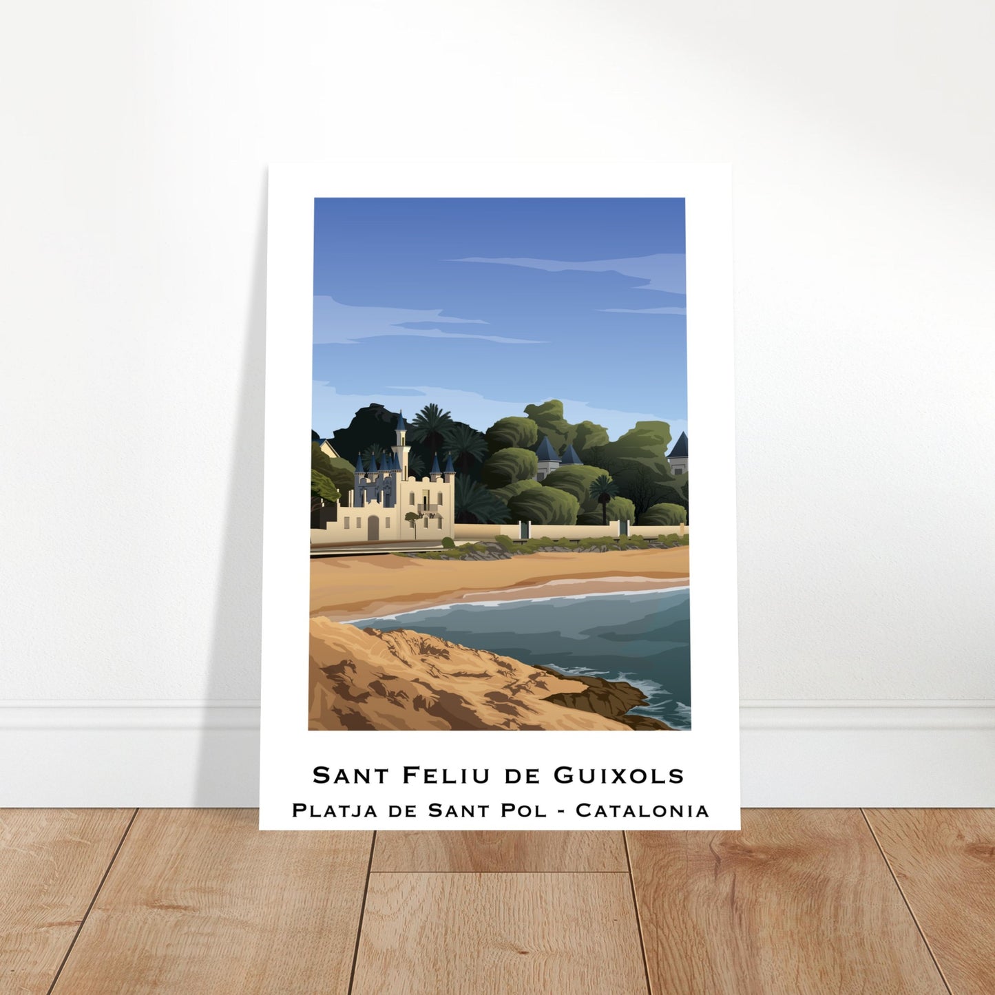 Sant Feliu de Guíxols, Spain - Platja de Sant Pol Poster