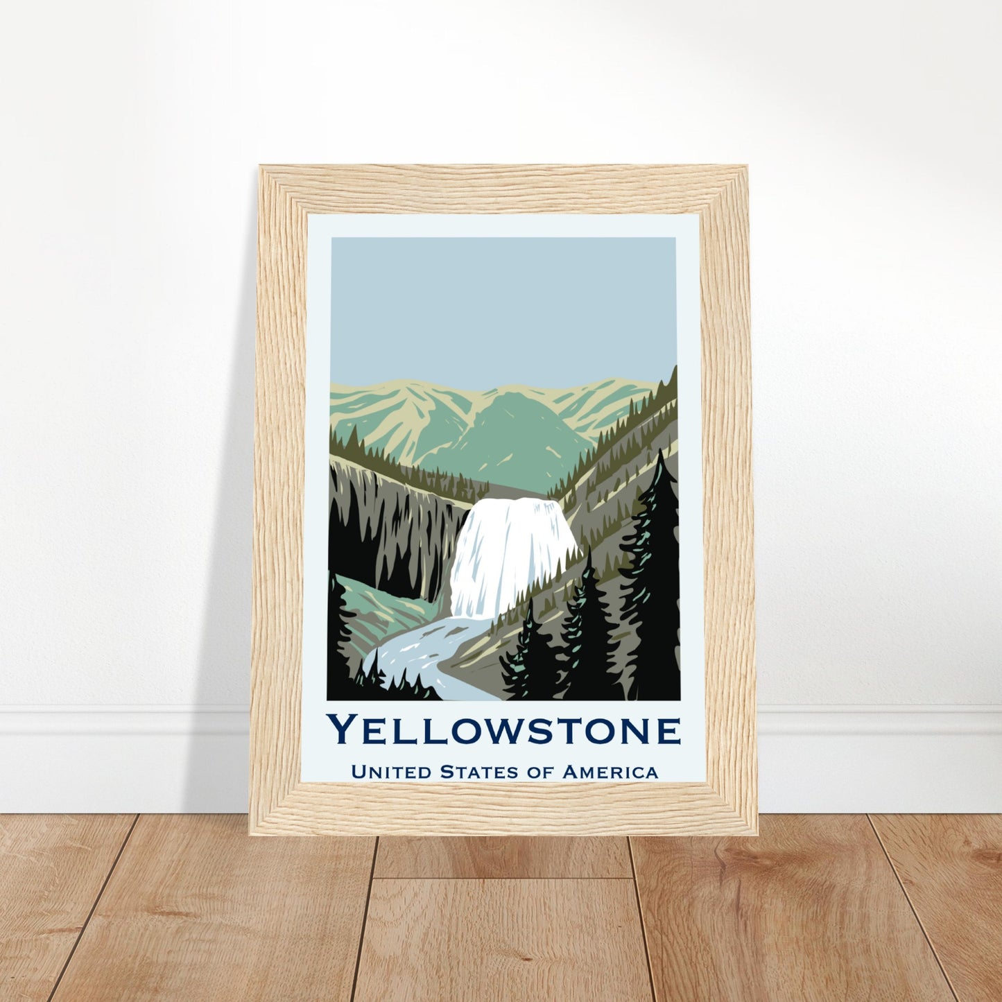 Yellowstone National Park - Gibbon Falls - Gallery Collection - Poster