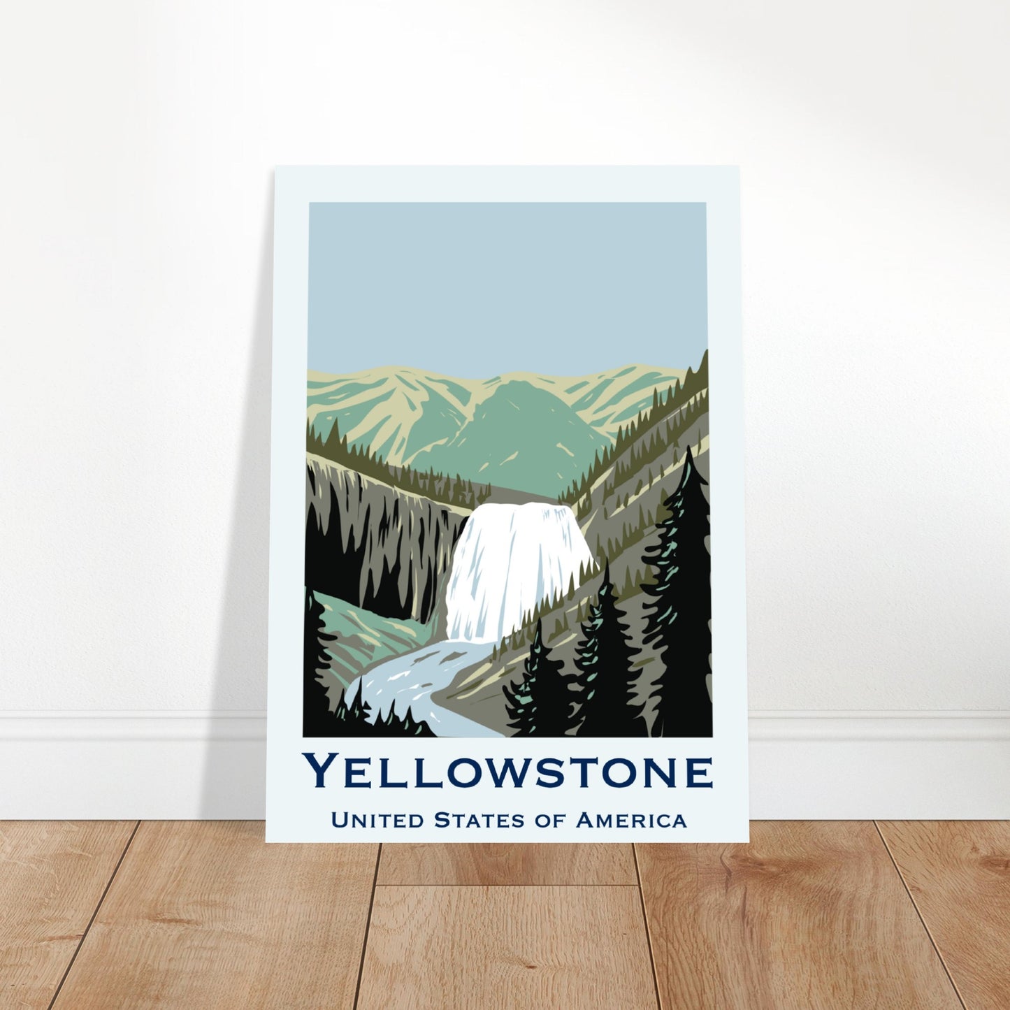 Yellowstone National Park - Gibbon Falls - Gallery Collection - Poster
