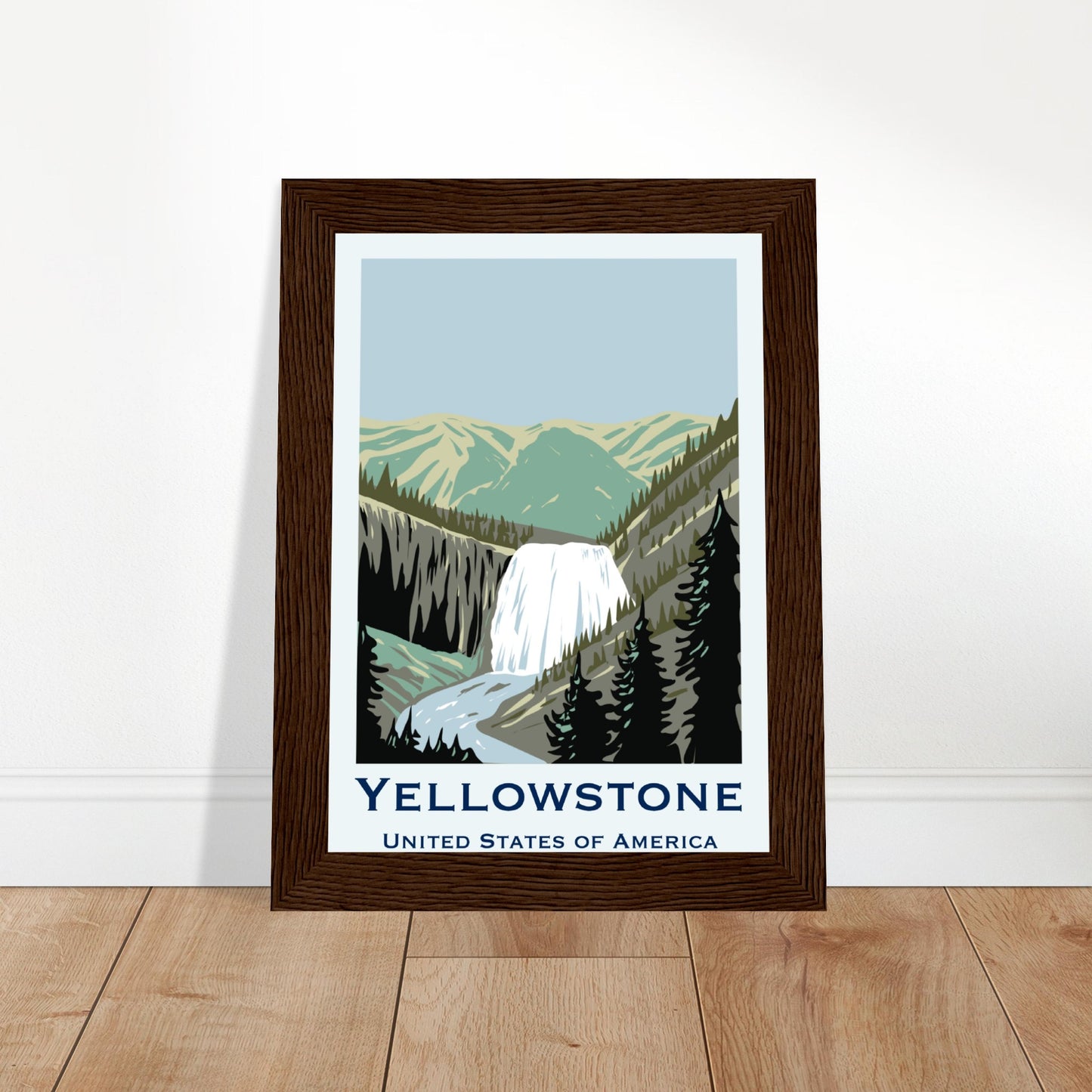 Yellowstone National Park - Gibbon Falls - Gallery Collection - Poster