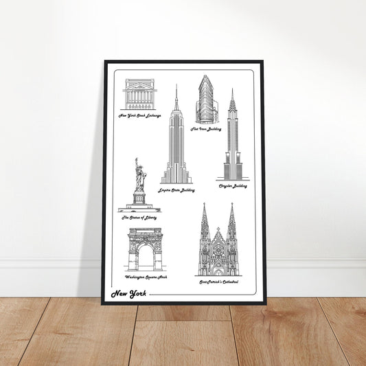 New York City, United States - Iconic Buildings Collection Poster