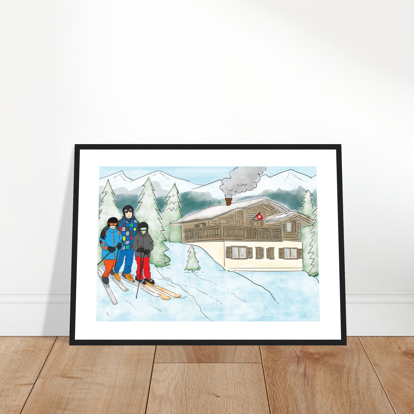 Grimentz Ski - Customized Poster (Framed)