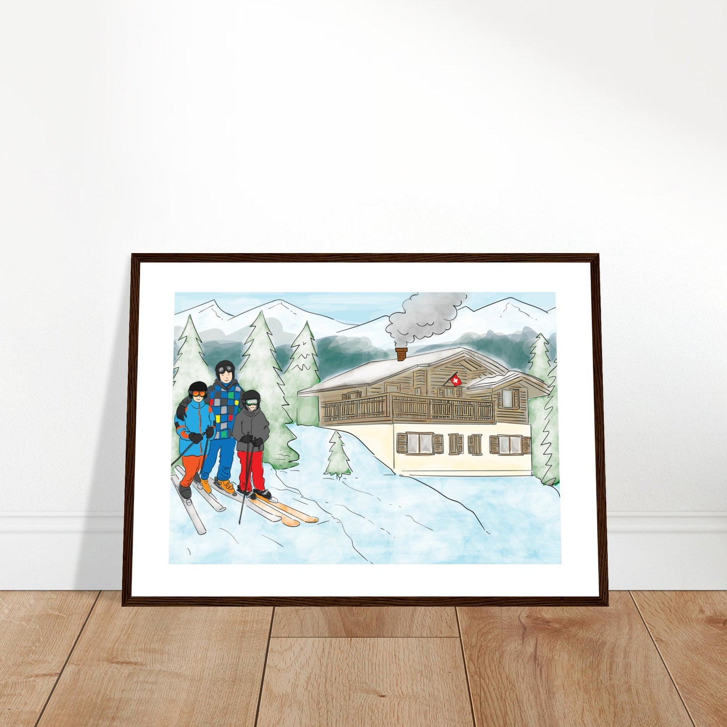 Grimentz Ski - Customized Poster (Framed)