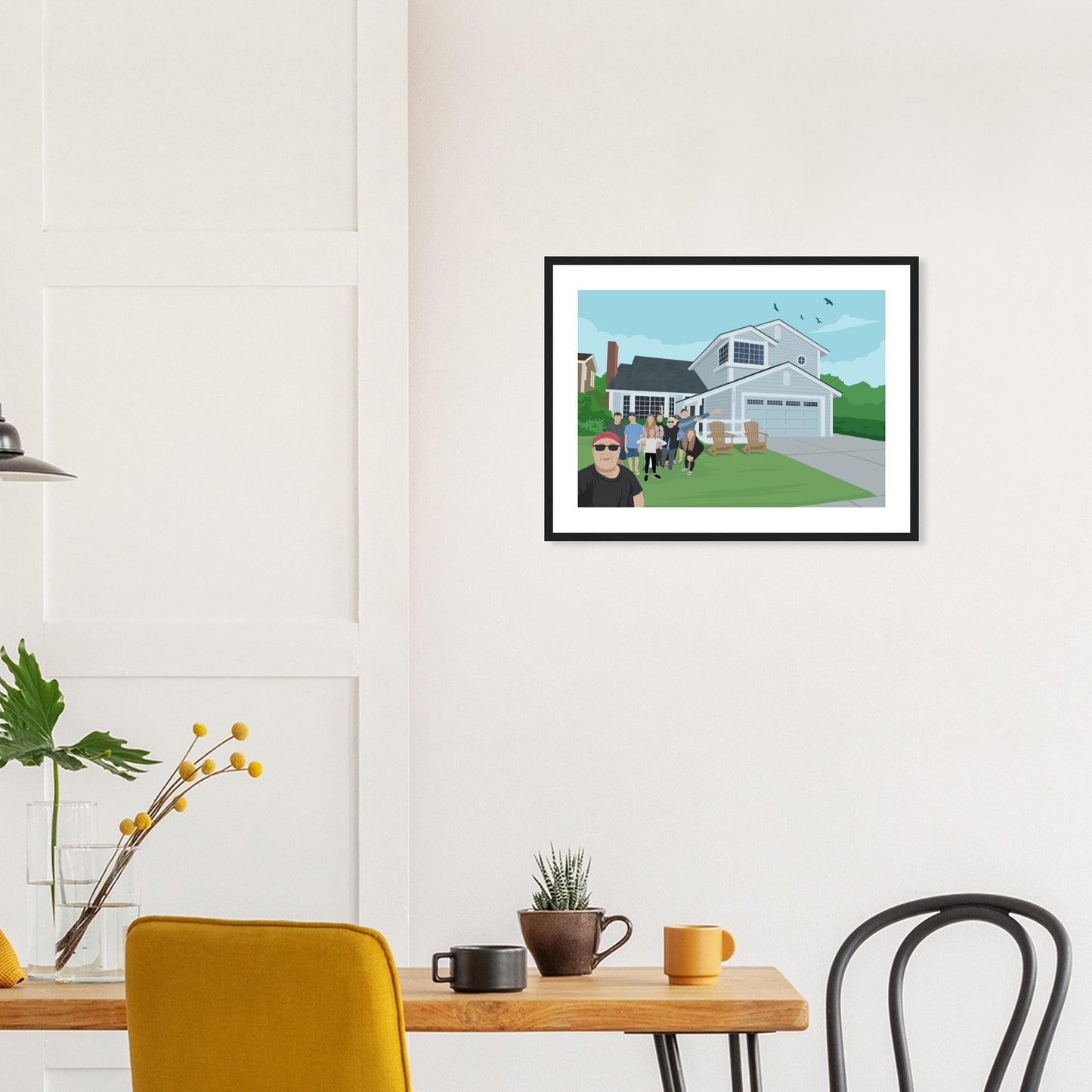 Ann Parent's house Dusk & Family -  Customized  Poster (Framed)