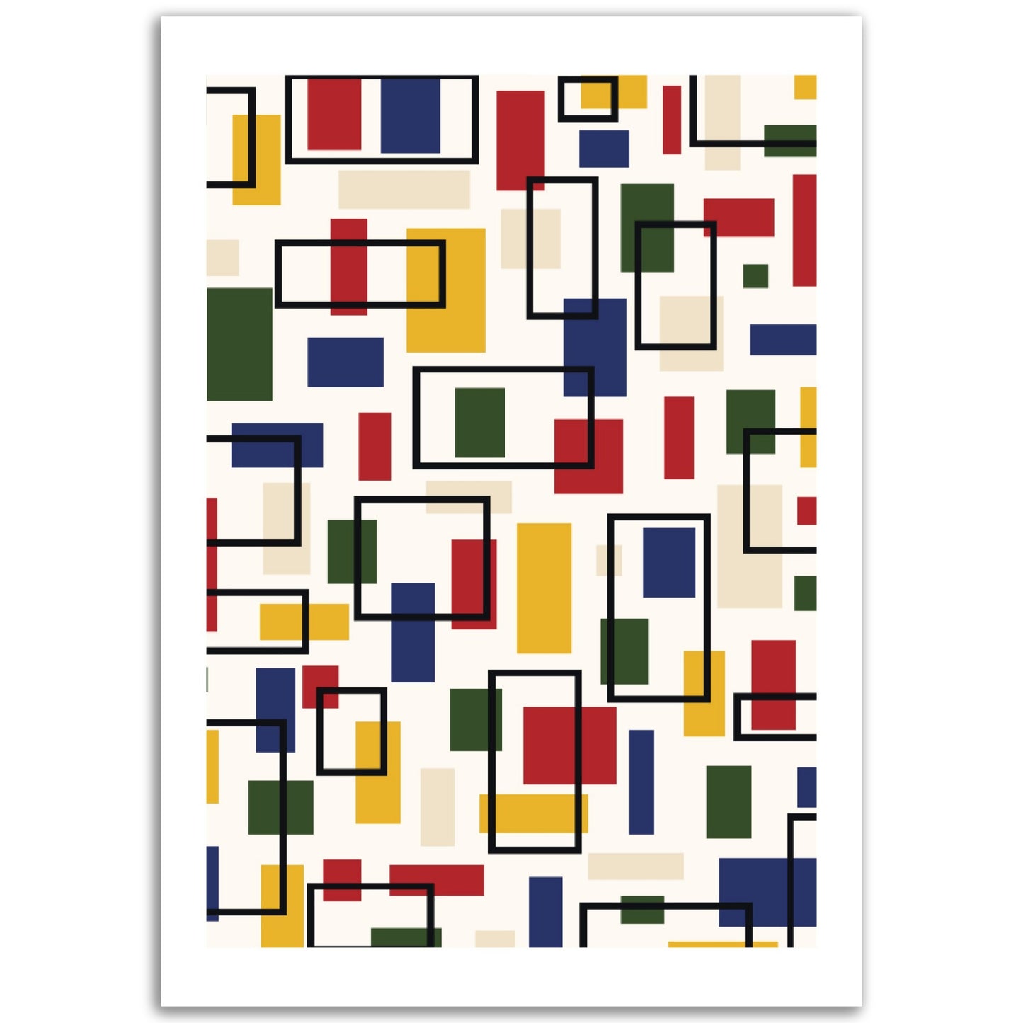 Abstraction in Primary Colors -- Abstract Modern Poster
