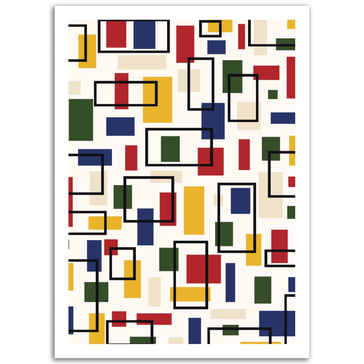 Abstraction in Primary Colors -- Abstract Modern Poster