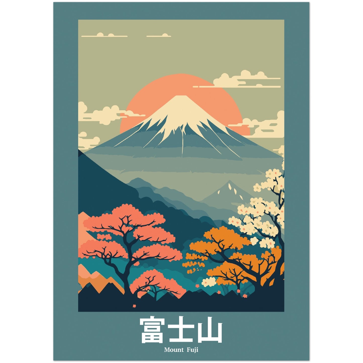 Mount Fuji - Abstract Japan Poster